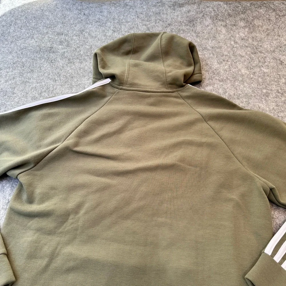 Adidas M 3S FL Hoody Legacy Green Fleece Pullover Sweatshirt H44055 Mens M